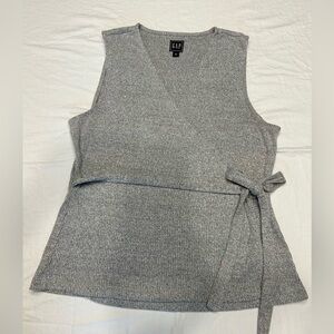 GAP Heather Gray Wrap Tank Top